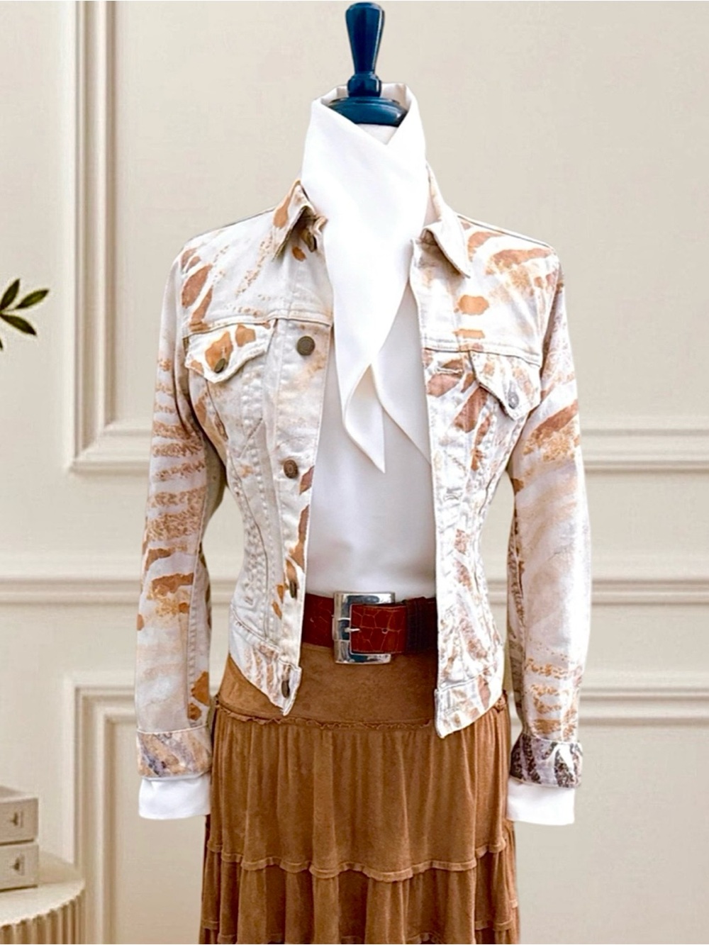 Ralph Lauren Denim Supply Graphic Jean Jacket Western Ranch Cowboy Safari Polo